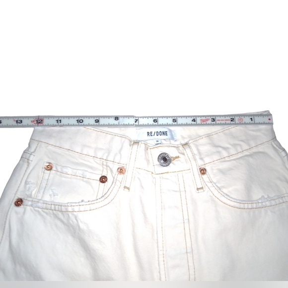 Levi's Redone White Vintage Women's Jeans High Rise Straight Leg Size 24 NWT - Picture 15 of 16